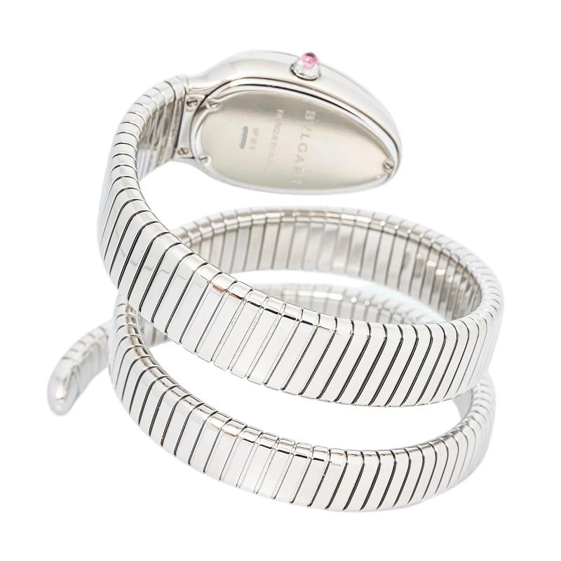 Bvlgari Serpenti SP355 Bracelet Stainless Steel White Index Quartz 20mm - 5