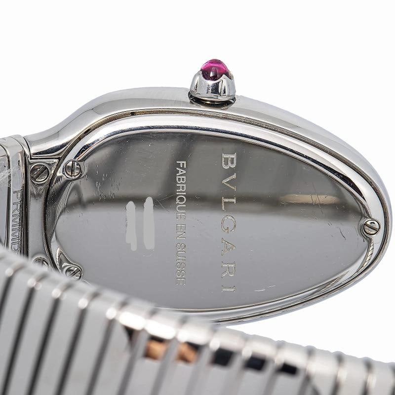 Bulgari Serpenti SP35S Papers Bracelet Stainless Steel Black Index Quartz 35mm - 6
