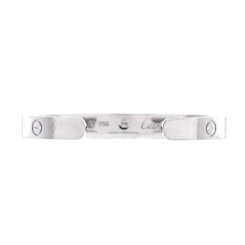 Cartier Love 1 Diamond Cuff Bracelet 18K White Gold with Diamond - 3
