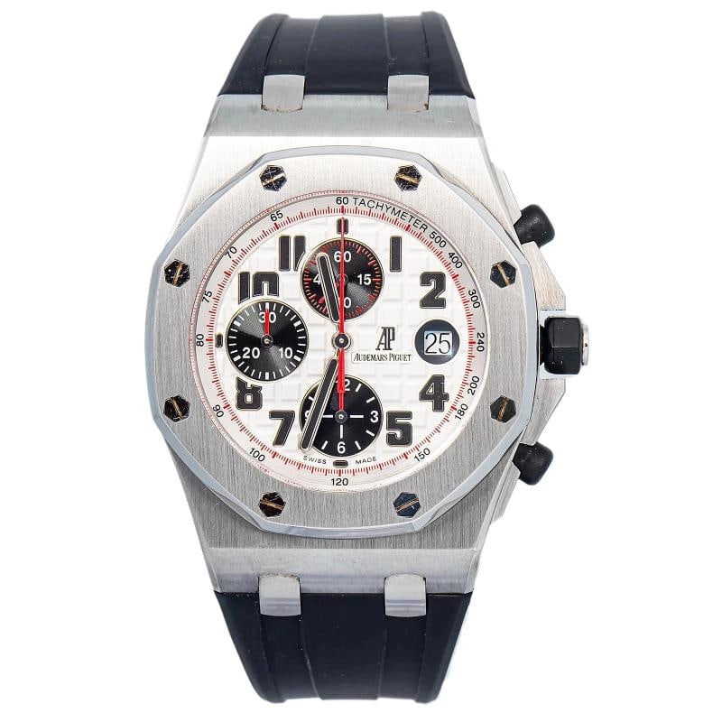 Audemars Piguet Royal Oak Offshore Chronograph Volcano Model: Case Size 42mm Wrist Fit 7 Inches Box No Papers No Condition Ã¢â‚¬â€ Very Good Full Specifications SKU AP#418 Brand Audemars Piguet Model Royal Oak Offshore