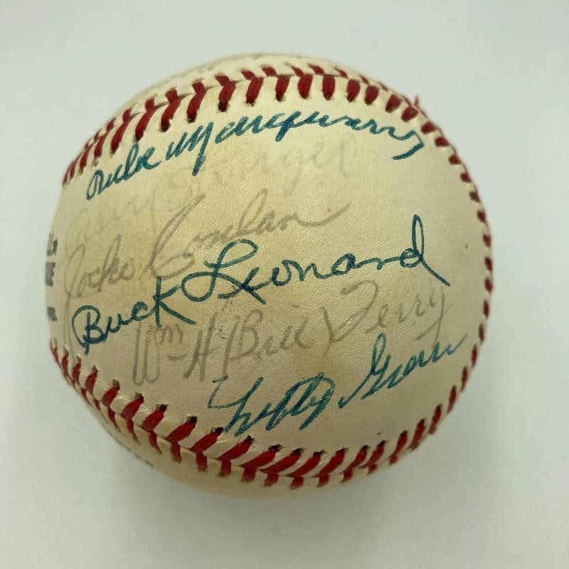 Mickey Mantle 1974 Hall Of Fame Induction Multi Signed Baseball JSA COA - 6
