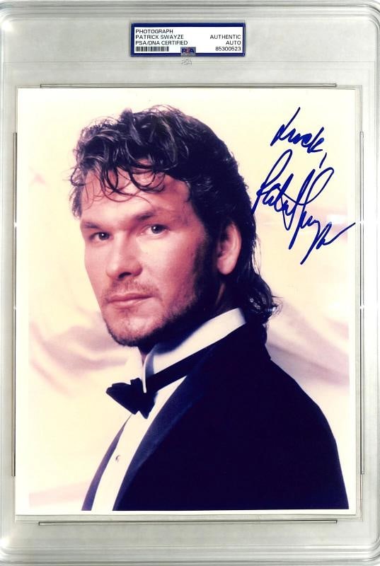 PATRICK SWAYZE Signed Autographed 8x10 Photo PSA: Country of Origin: United States,Industry: Music,Modification Description: Photo Slabbed,Size: 8x10,Signed: Yes,Autograph Authentication: Professional Sports (PSA/DNA),Object Type: Photograph,Original