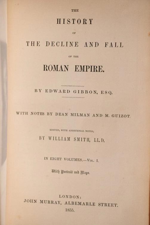 1855 History of the Decline and Fall of the Roman Empire Bound by Bayntun LgMaps - 7