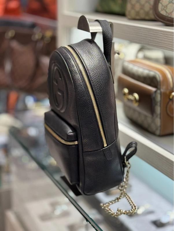 Gucci Soho Chain Backpack with Adjustable Shoulder Straps Style: 53619 - 8