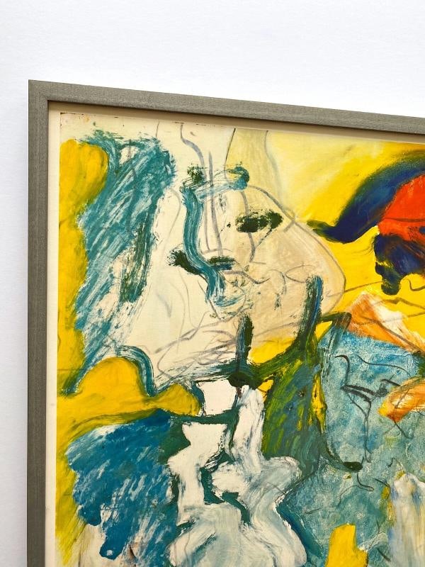 WILLEM DE KOONING RARE 1981 LITHOGRAPH PRINT FRAMED XLG MODERNIST EXHIBIT POSTER - 4