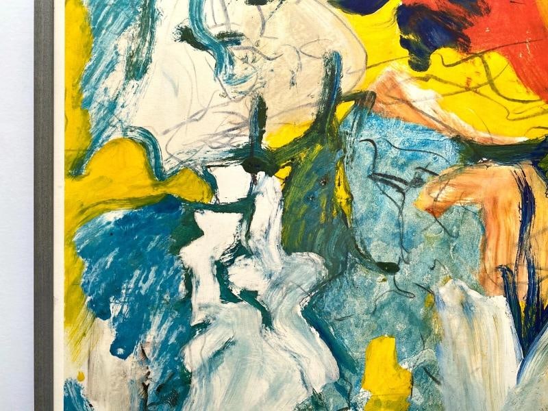WILLEM DE KOONING RARE 1981 LITHOGRAPH PRINT FRAMED XLG MODERNIST EXHIBIT POSTER - 6