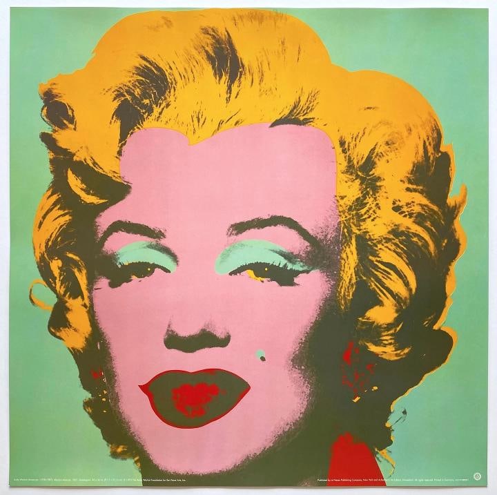 ANDY WARHOL FOUNDATION RARE 1993 LITHO PRINT POP ART POSTER~(38 1/8" W X 38 1/8" H): Condition: Used,Artist: Andy Warhol,Unit of Sale: Single-Piece Work,Size: Medium,Signed: No,Title: " Marilyn Monroe ",Material: Paper,Framing: Unframed,Original/Licensed Reprint: Limited Edition Print