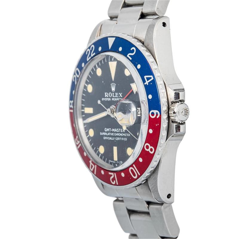 Rolex GMT Master 1675 Oyster Stainless Steel Black Index Automatic 40mm - 3