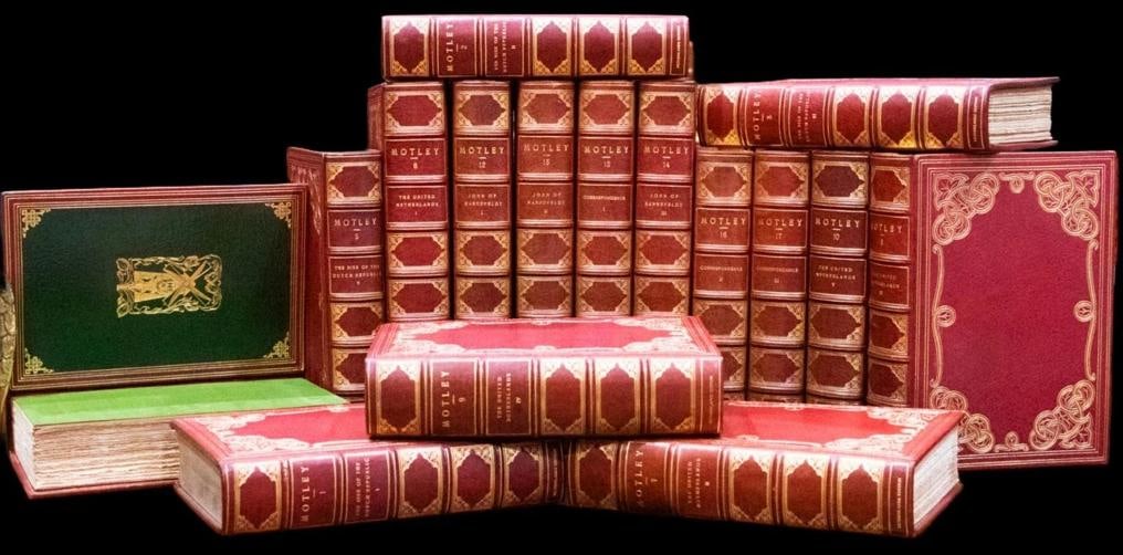 1900 Writings of John Lothrop Motley Limited Edition Signed Document FineLeather (1 of 20)