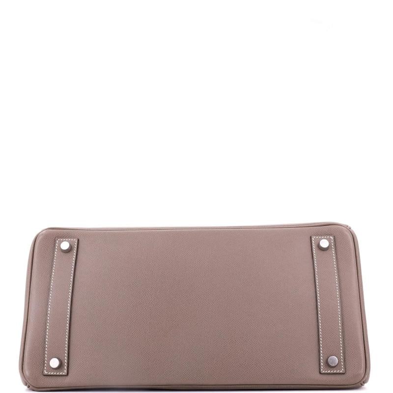 Hermes HAC Birkin Bag Grey Epsom with Palladium Hardware 36 - 4