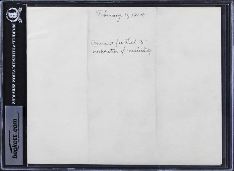 Theodore Roosevelt Signed 8x10 1904 Letter On Official WH Letterhead BAS Slabbed - 5