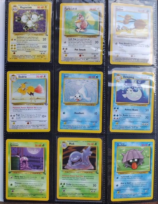 Original 151 Pokemon Cards Complete Set 1999 Jungle Fossil Base W/ Binder Lot - 9