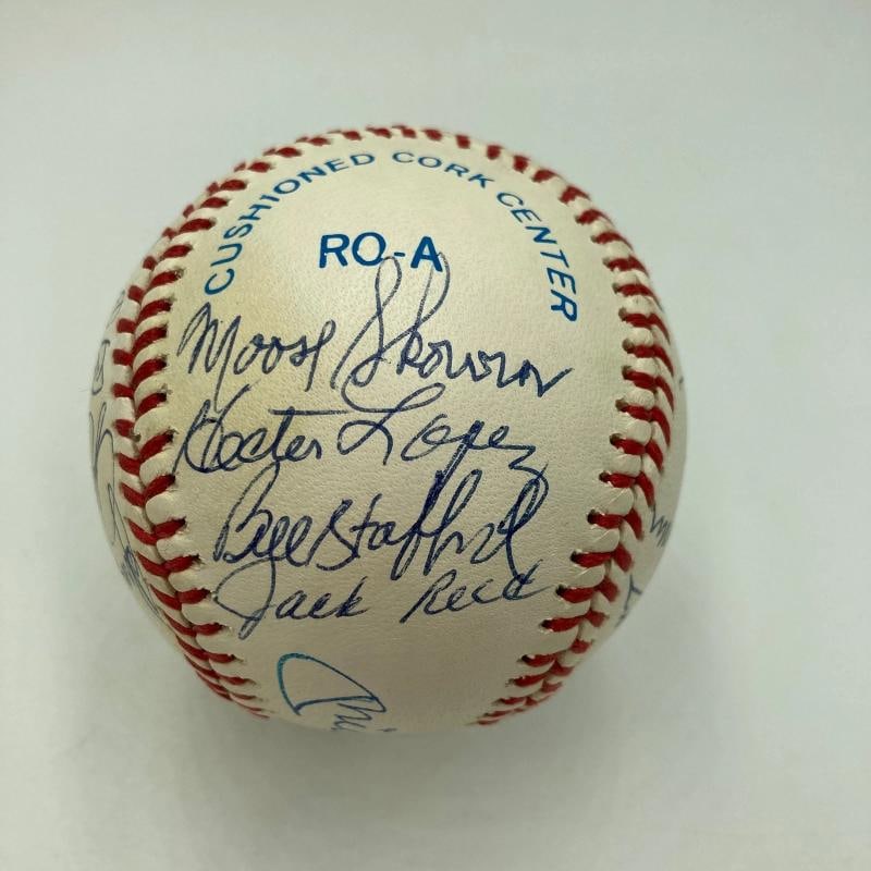 1961 New York Yankees World Series Champs Team Signed Baseball Mickey Mantle JSA - 6