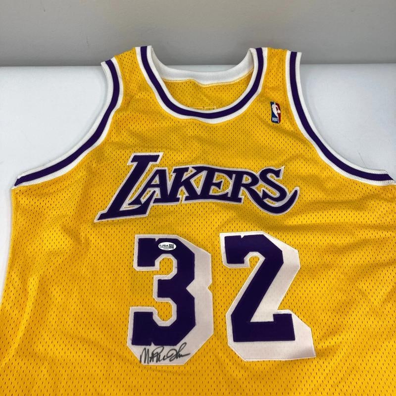 Magic Johnson Signed 1992-93 Los Angeles Lakers Pro Cut Jersey JSA COA & UDA - 4