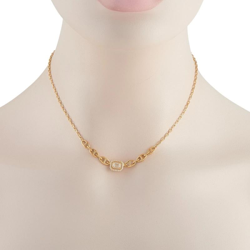 18K Yellow Gold 0.65ct Diamond Necklace - 2