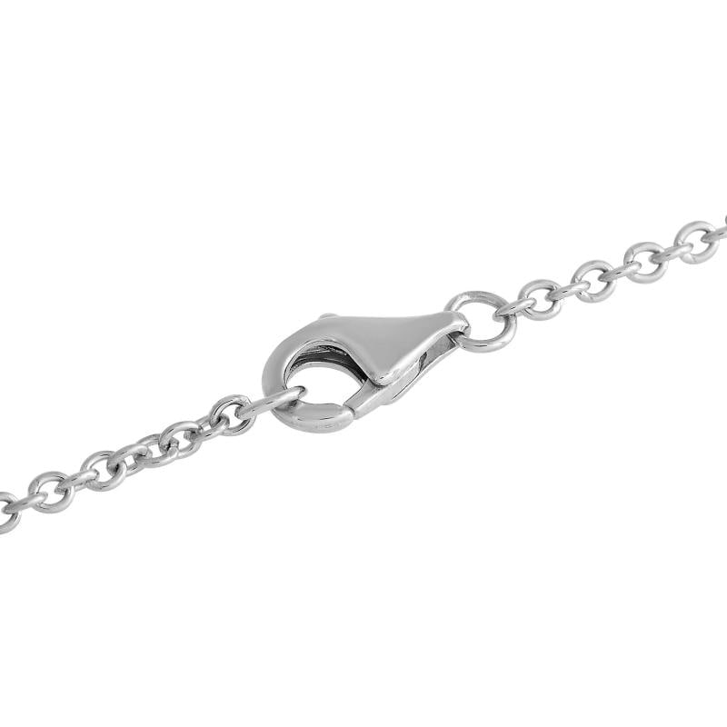 14K White Gold 2.10ct Diamond Pav Heart Necklace - 3
