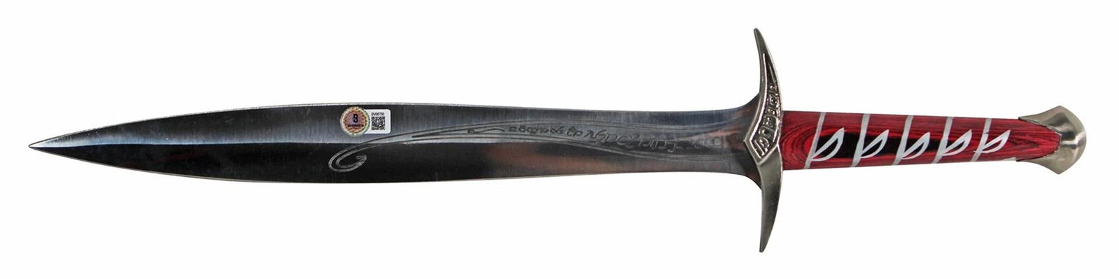 Elijah Wood & Sean Astin LOTR Signed Sting Sword with Sheath & Display BAS - 4