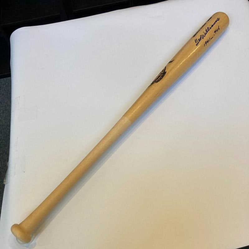 Beautiful Ted Williams "1941-.406" Signed Game Model Baseball Bat MINT JSA COA - 4