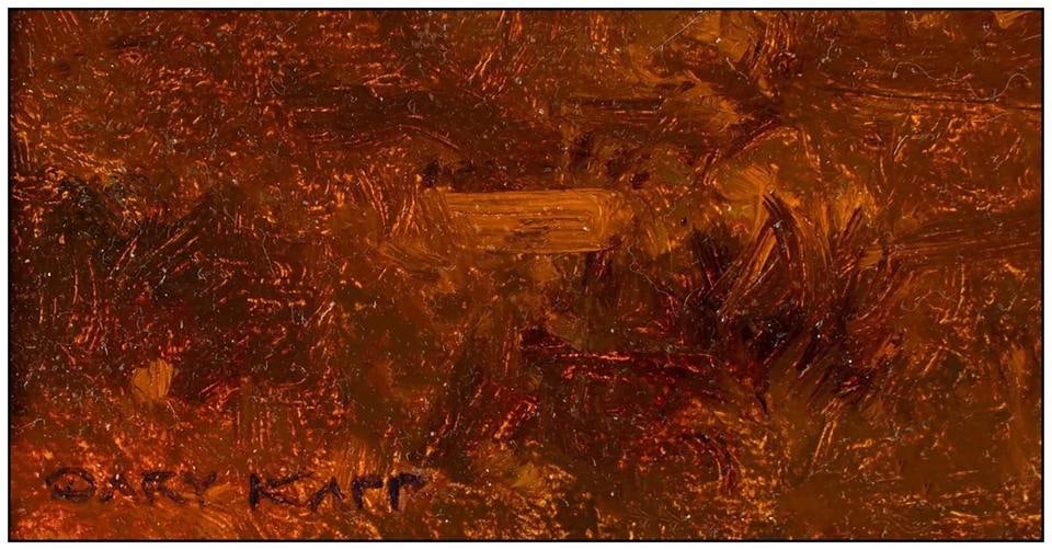 Gary Kapp Original Oil Painting On Board Western Figure Horse Framed Signed Art - 3