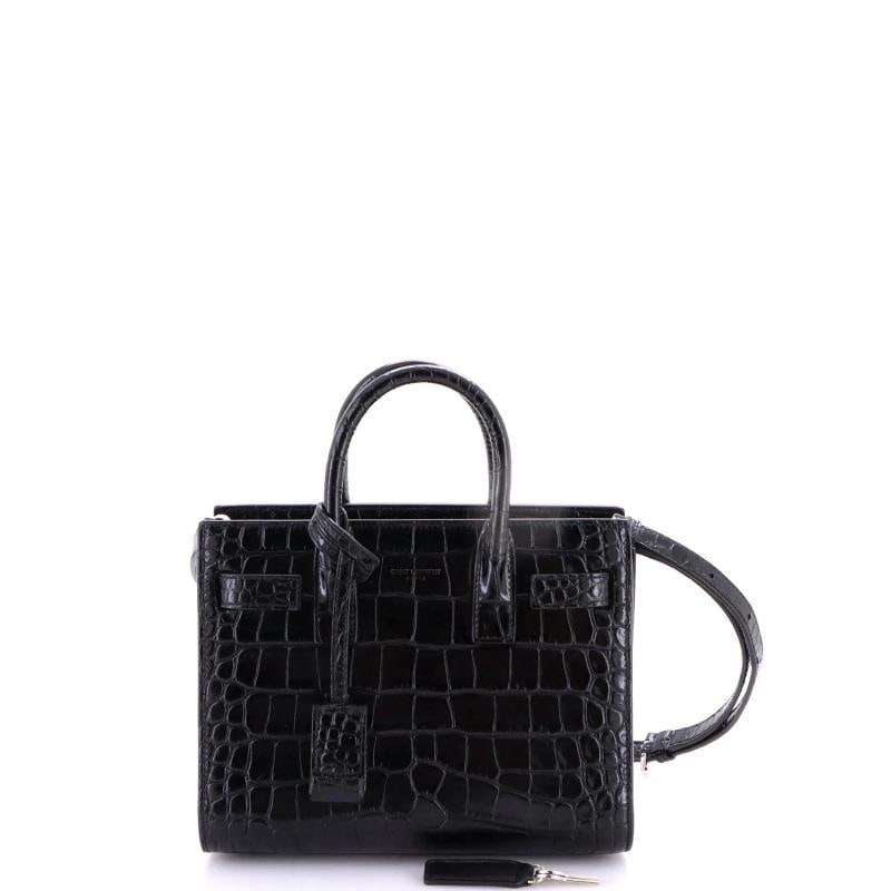 Saint Laurent Sac de Jour Bag Crocodile Embossed Leather Nano - 4