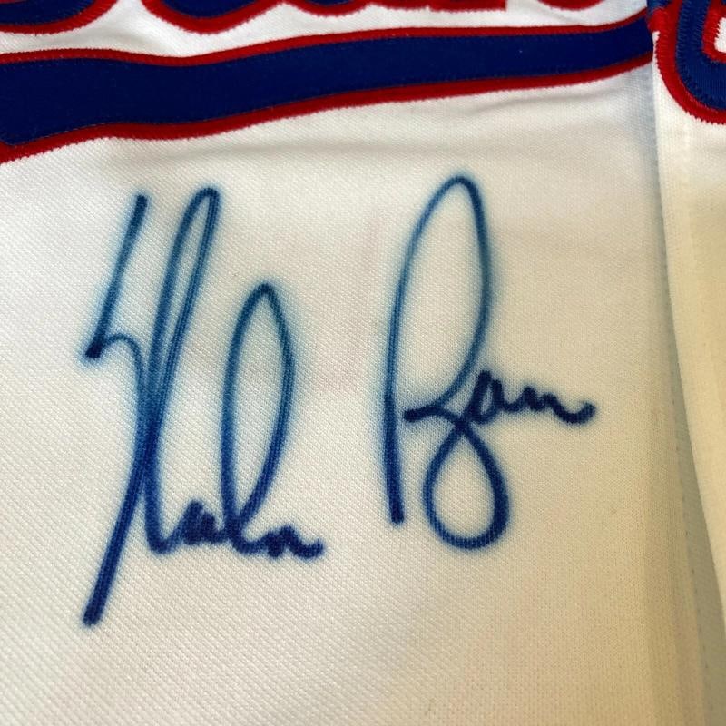 Nolan Ryan Signed Authentic Game Issued 1991 Texas Rangers Jersey With JSA COA - 3