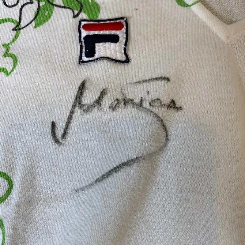 Monica Seles 1992 Wimbledon Match Worn Game Used Signed Tennis Shirt Jersey JSA - 6