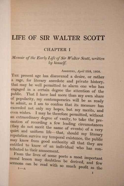 1908 The Life of Sir Walter Scott by Lockhart Fine Leather Limited Edition Rare - 9