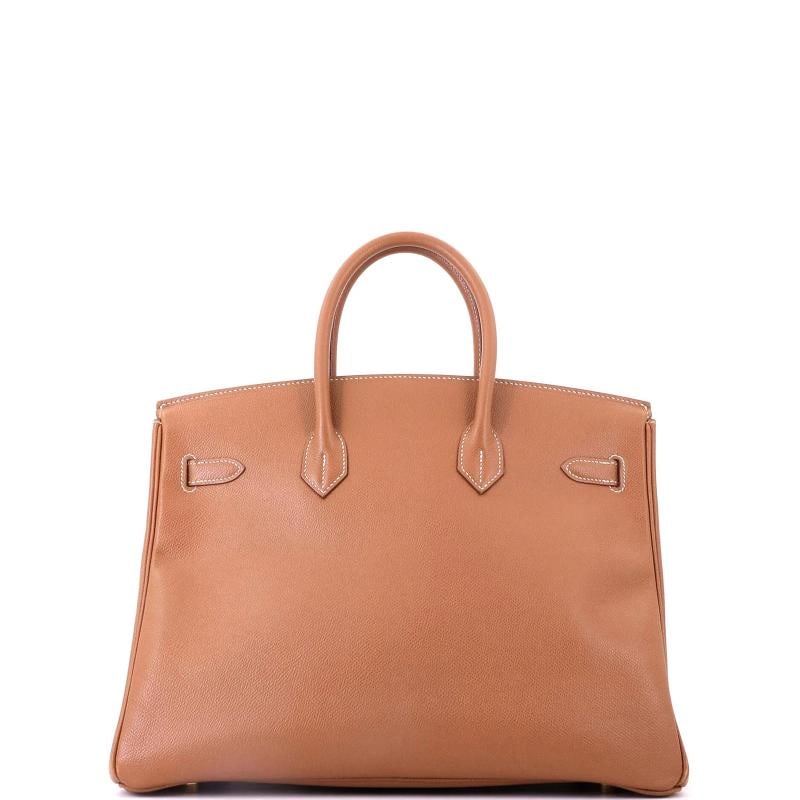 Hermes Birkin Handbag Brown Courchevel with Gold Hardware 35 - 4