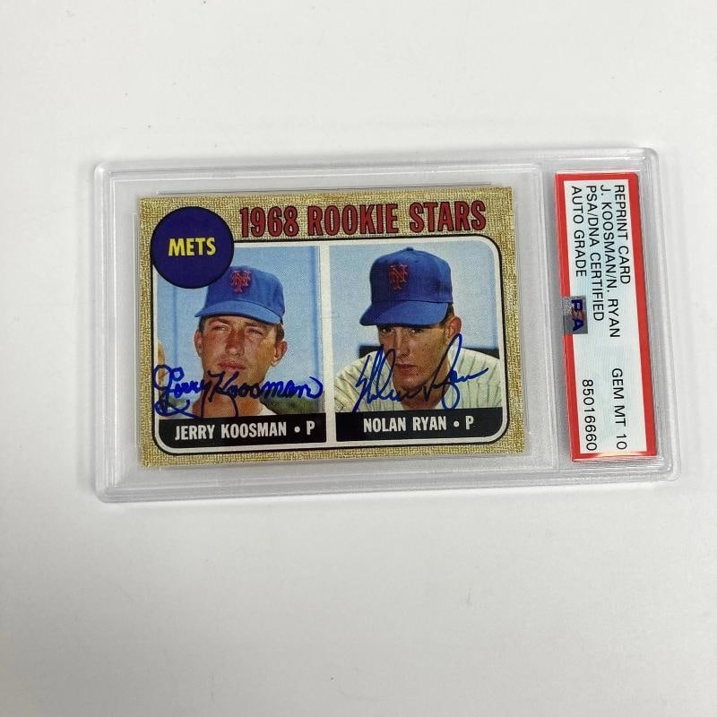 NOLAN RYAN & JERRY KOOSMAN Signed 1999 Topps 1968 Rookie Card #1 PSA 10 AUTO: Sport: Baseball,Autograph Authentication: Professional Sports Authenticator (PSA),Original/Reprint: Original,Product: Ball,Country of Origin: United States