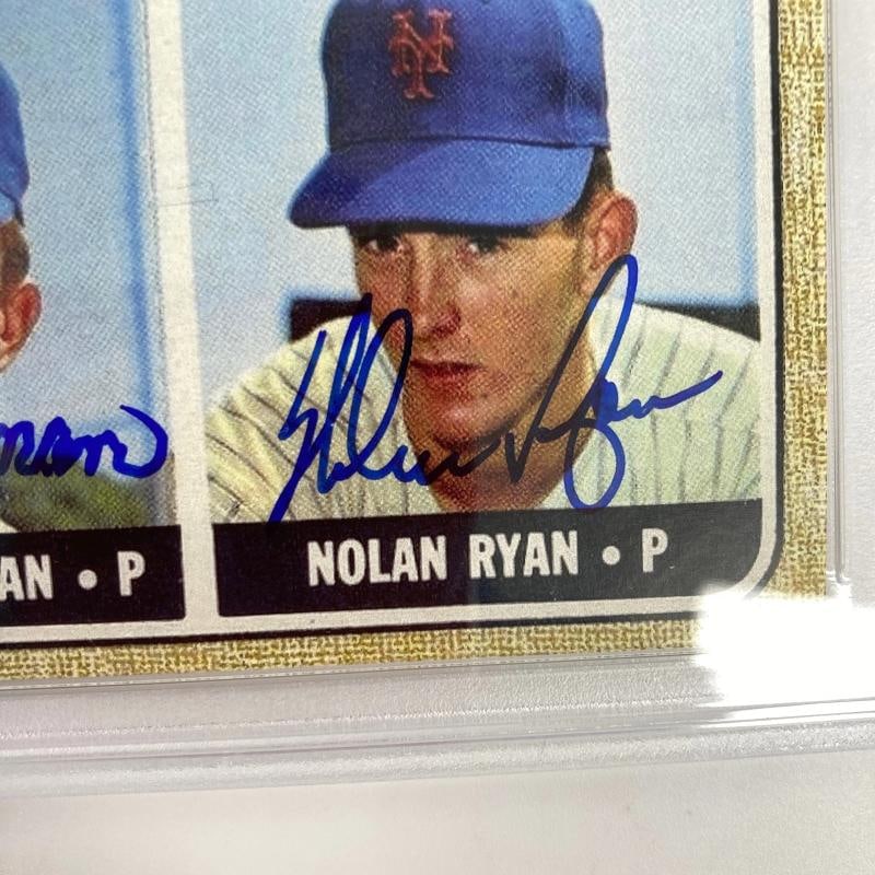 NOLAN RYAN & JERRY KOOSMAN Signed 1999 Topps 1968 Rookie Card #1 PSA 10 AUTO - 3