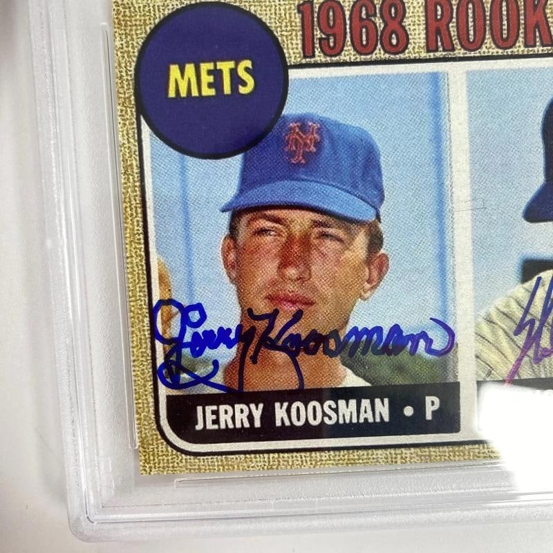 NOLAN RYAN & JERRY KOOSMAN Signed 1999 Topps 1968 Rookie Card #1 PSA 10 AUTO - 4