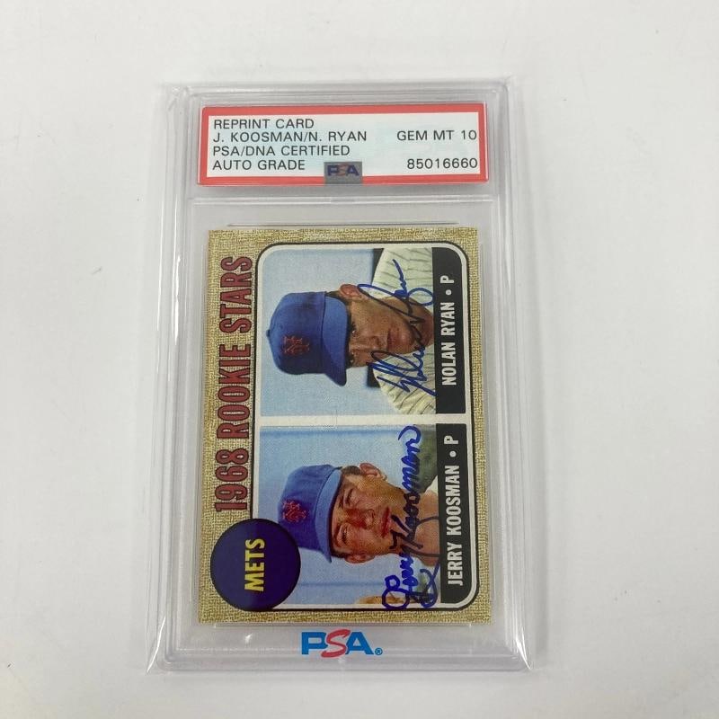 NOLAN RYAN & JERRY KOOSMAN Signed 1999 Topps 1968 Rookie Card #1 PSA 10 AUTO - 5