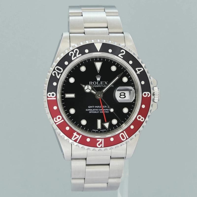 1997 PAPERS MINT Rolex 16710 GMT-Master II 3185 Coke Red Steel 40mm Watch Box - 3