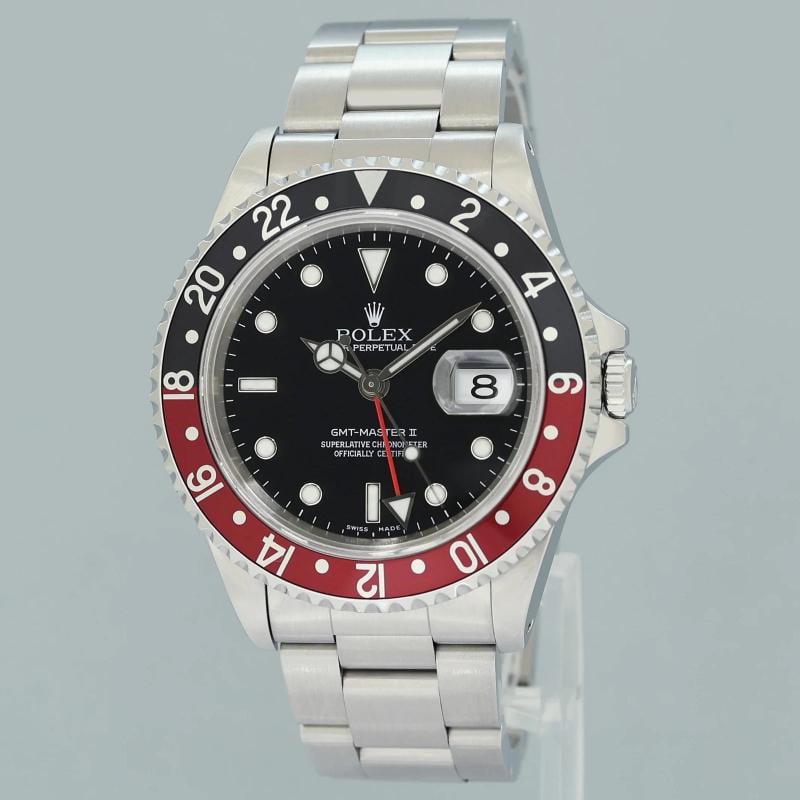 1997 PAPERS MINT Rolex 16710 GMT-Master II 3185 Coke Red Steel 40mm Watch Box - 4