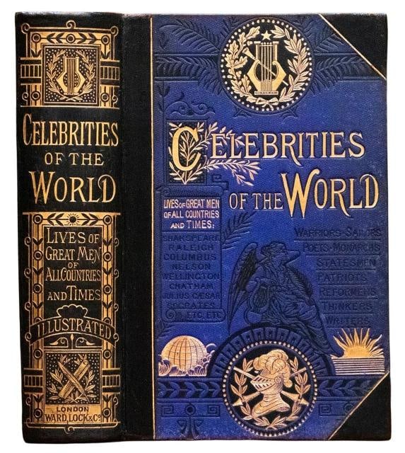 c.1890 Celebrities of the World Fine Leather Binding Illustrated - 2