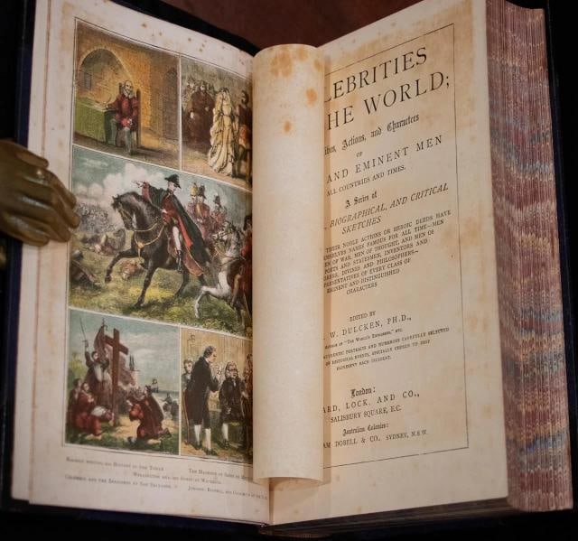 c.1890 Celebrities of the World Fine Leather Binding Illustrated - 7