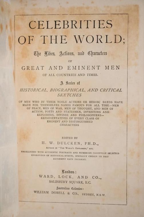 c.1890 Celebrities of the World Fine Leather Binding Illustrated - 8
