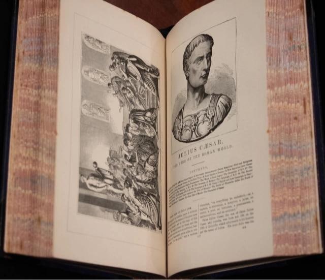 c.1890 Celebrities of the World Fine Leather Binding Illustrated - 9