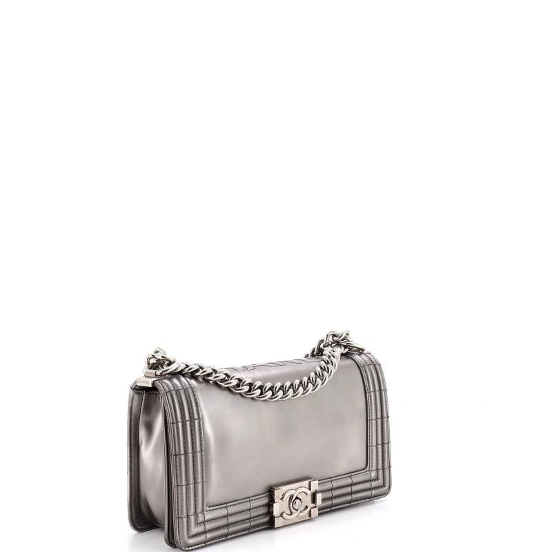 Chanel Reverso Boy Flap Bag Glazed Iridescent Calfskin Old Medium - 2