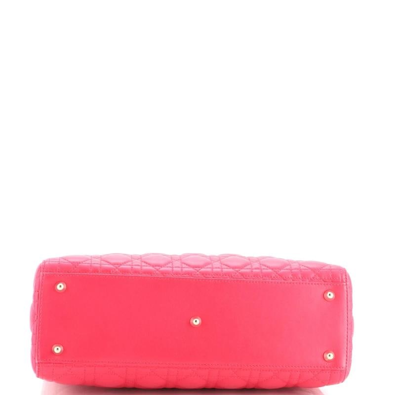 Christian Dior Lady Dior Bag Cannage Quilt Lambskin Large - 4