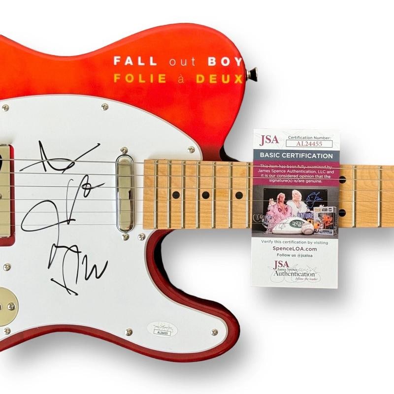 FALL OUT BOY: Patrick Stump, Pete Wentz, Joe Trohman & Andy Hurley Signed Custom Guitar (JSA) - 2