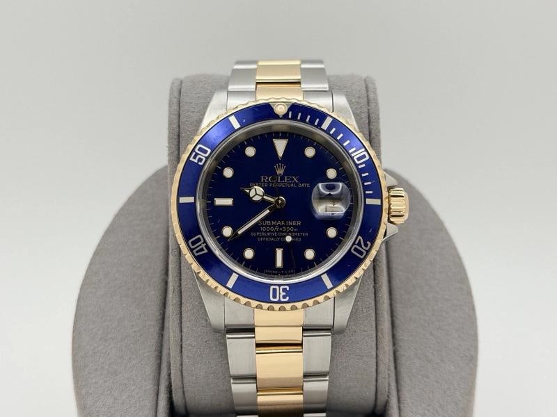 Rolex Submariner Date Blue 16613 40mm Blue Dial 18k Yellow Gold Stainless Steel - 2