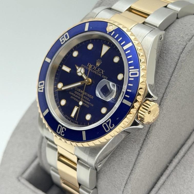 Rolex Submariner Date Blue 16613 40mm Blue Dial 18k Yellow Gold Stainless Steel - 5