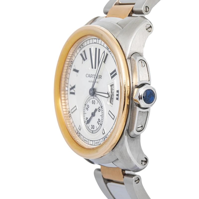 Cartier Calibre De W7100036 18K Rose gold Two Tones Silver Dial Automatic 42mm - 3