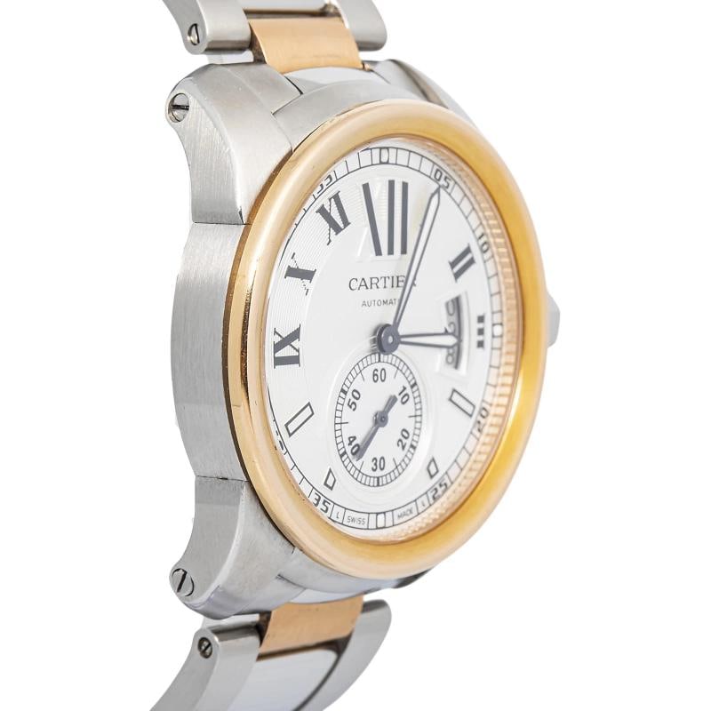 Cartier Calibre De W7100036 18K Rose gold Two Tones Silver Dial Automatic 42mm - 4