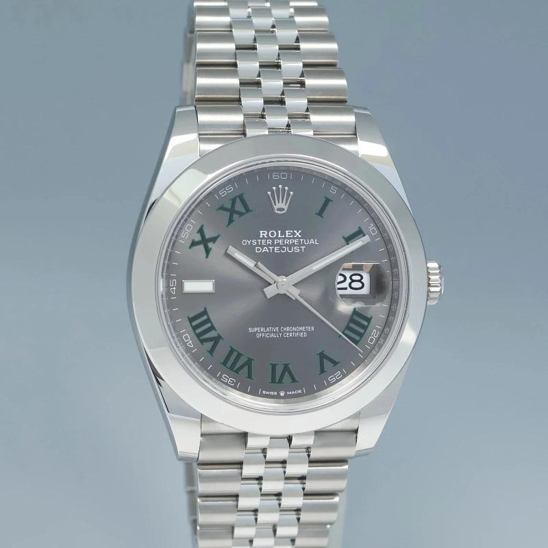 2025 NEW PAPERS Rolex 126300 DateJust 41 Steel Wimbledon Jubilee 41mm Watch Box - 3