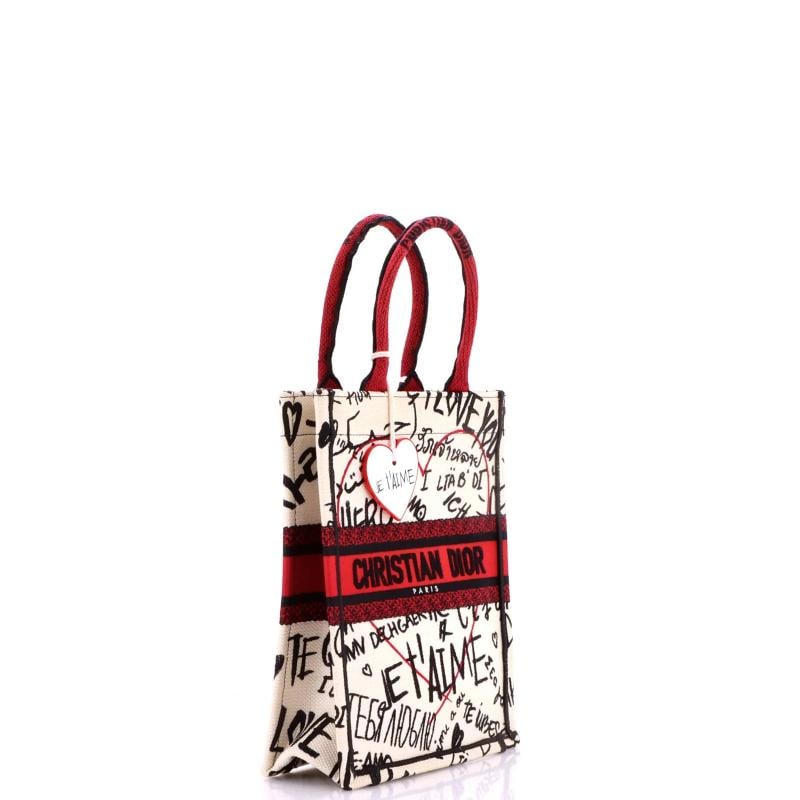 Christian Dior Book Tote Embroidered Canvas Vertical - 2