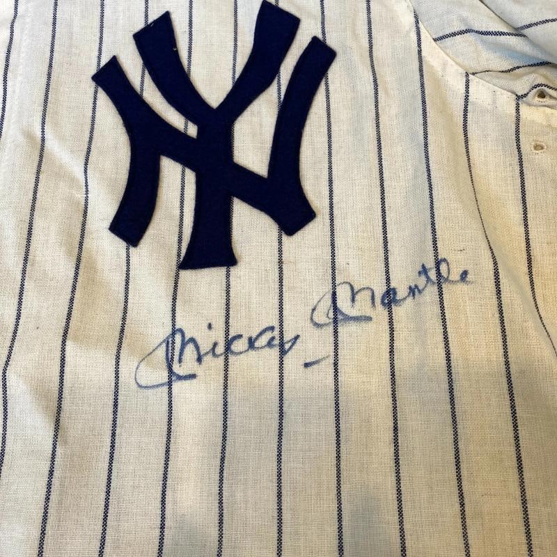 Mickey Mantle Signed 1952 New York Yankees Mitchell & Ness Jersey With JSA COA - 3