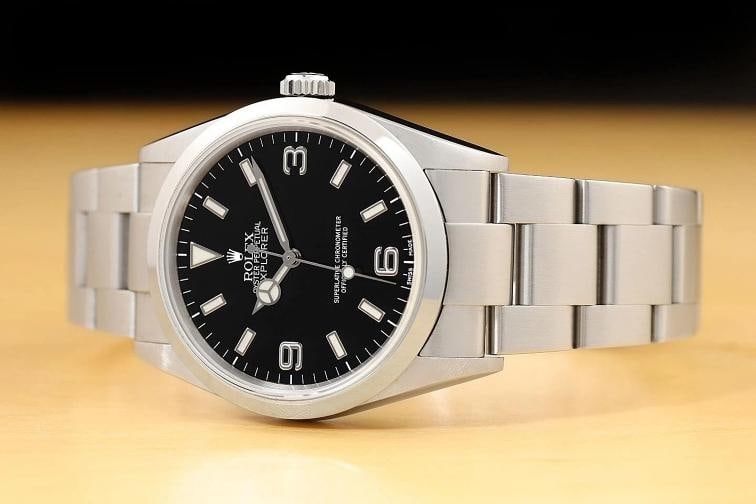 2001 ROLEX EXPLORER I 114270 36MM STAINLESS STEEL OYSTER BLACK 3-6-9 DIAL WATCH - 2