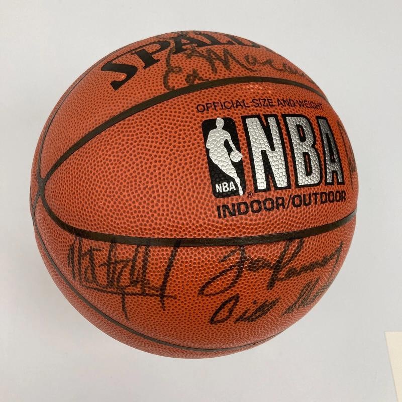 Bill Russell Larry Bird Boston Celtics HOF Legends Signed Basketball 14 Sigs JSA - 7